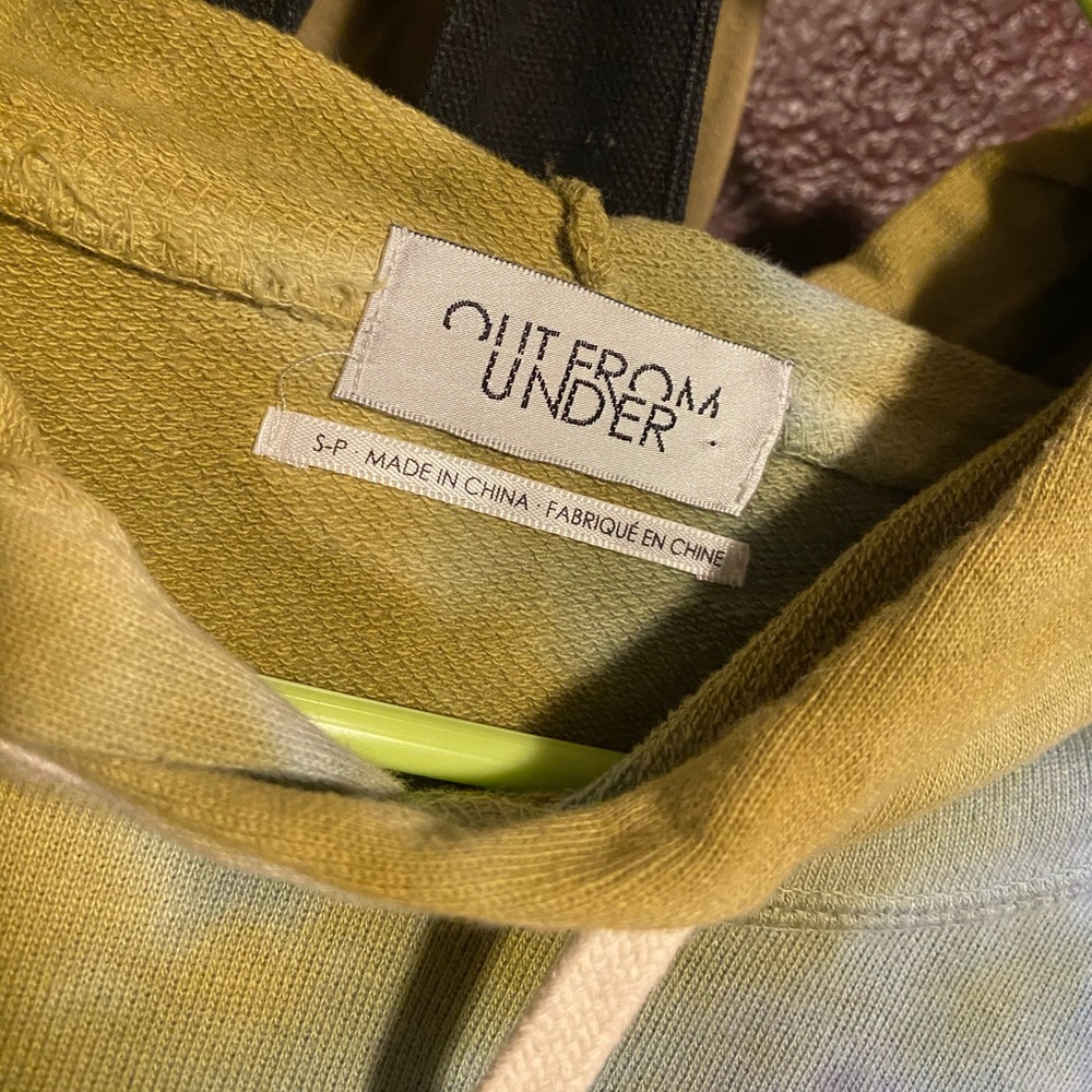 Out from under tie dye crop hoodie size small